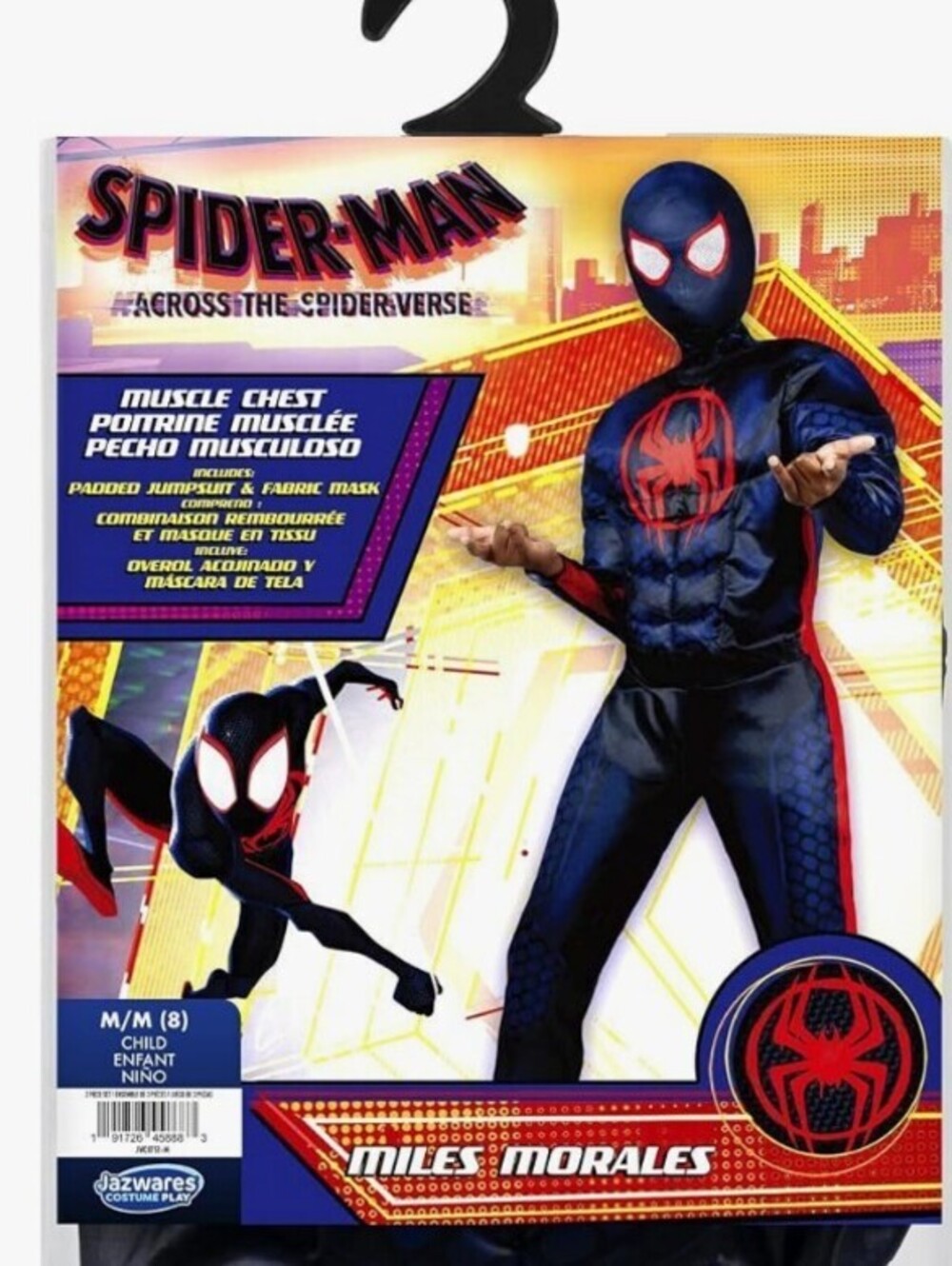 Spider-Man:  LG 10-12 Child Youth Halloween Costume - Padded Jumpsuit / Mask
